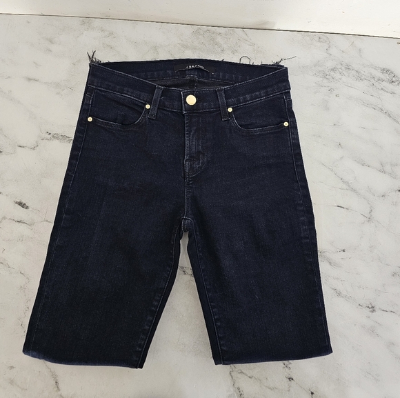 J Brand Cropped Skinny Mid Rise Distressed Blue Mercy Jeans 26 Preowned - Picture 5 of 10